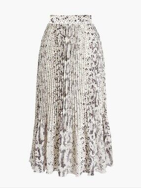 J. Crew Factory - Black White Gray Snake Print Midi Skirt - 12